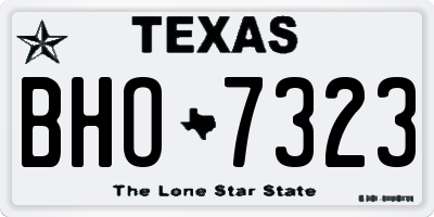 TX license plate BHO7323
