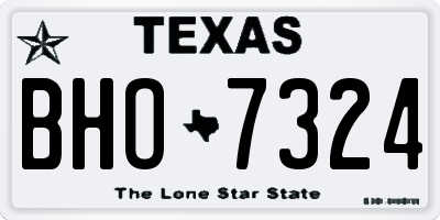 TX license plate BHO7324