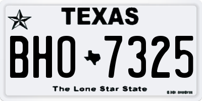 TX license plate BHO7325