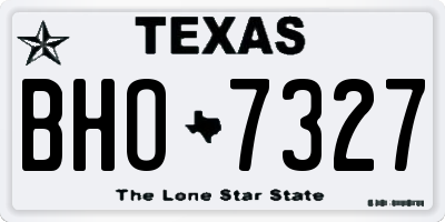 TX license plate BHO7327