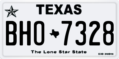 TX license plate BHO7328