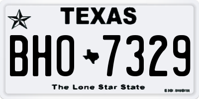 TX license plate BHO7329