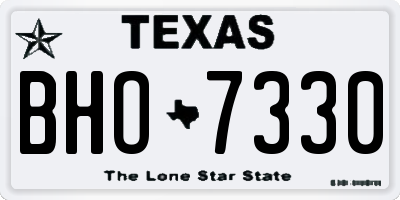 TX license plate BHO7330