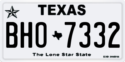 TX license plate BHO7332