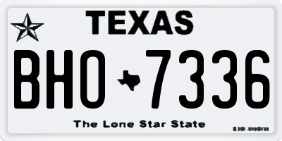 TX license plate BHO7336
