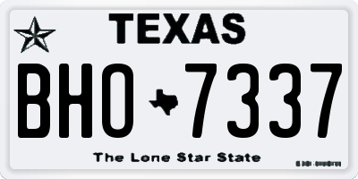 TX license plate BHO7337