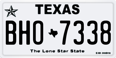 TX license plate BHO7338