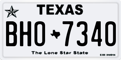 TX license plate BHO7340