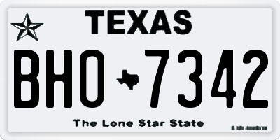 TX license plate BHO7342