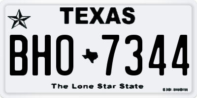 TX license plate BHO7344