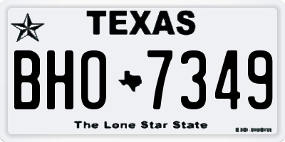 TX license plate BHO7349
