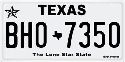 TX license plate BHO7350