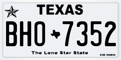 TX license plate BHO7352