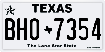 TX license plate BHO7354