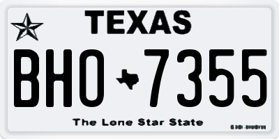 TX license plate BHO7355