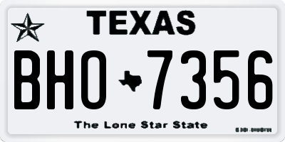 TX license plate BHO7356