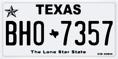 TX license plate BHO7357