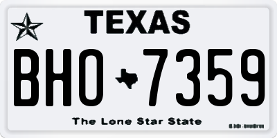 TX license plate BHO7359
