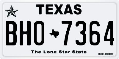 TX license plate BHO7364