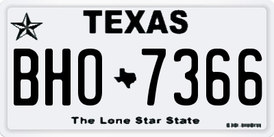 TX license plate BHO7366