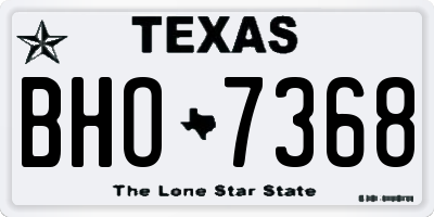 TX license plate BHO7368