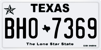 TX license plate BHO7369