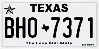 TX license plate BHO7371