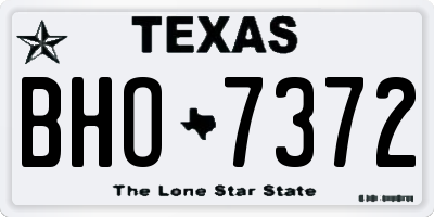 TX license plate BHO7372