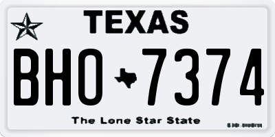 TX license plate BHO7374