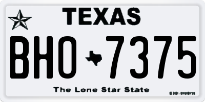 TX license plate BHO7375