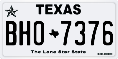 TX license plate BHO7376