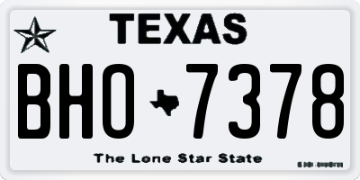 TX license plate BHO7378