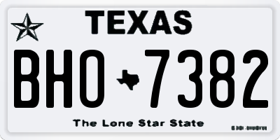 TX license plate BHO7382