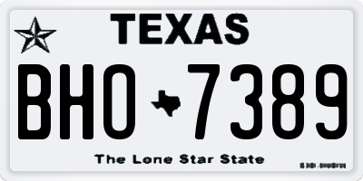 TX license plate BHO7389