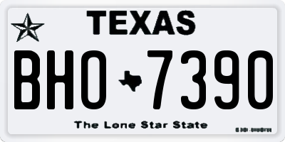 TX license plate BHO7390