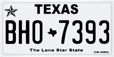 TX license plate BHO7393