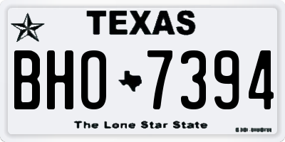 TX license plate BHO7394