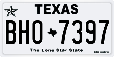 TX license plate BHO7397
