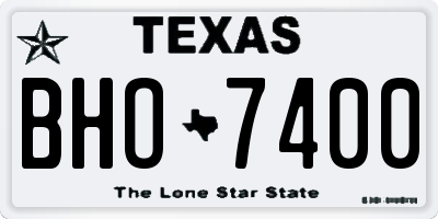 TX license plate BHO7400
