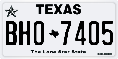 TX license plate BHO7405