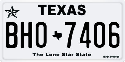 TX license plate BHO7406