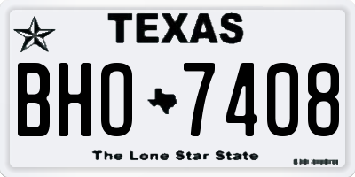 TX license plate BHO7408