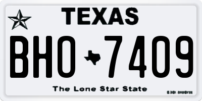 TX license plate BHO7409