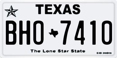 TX license plate BHO7410