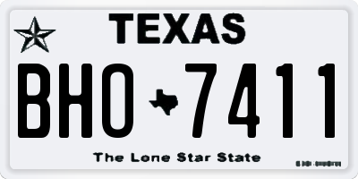TX license plate BHO7411