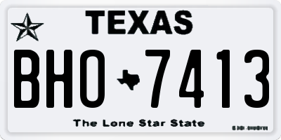 TX license plate BHO7413