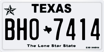TX license plate BHO7414