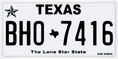 TX license plate BHO7416