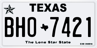 TX license plate BHO7421