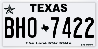 TX license plate BHO7422